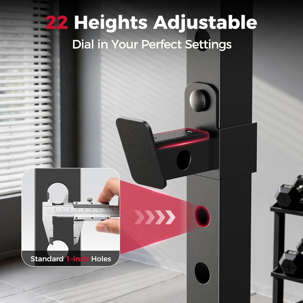FLYBIRD SR1 Squat Rack with Pull-Up Bar, Adjustable Multi-Functional Power Rack,