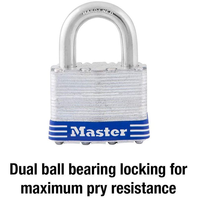 Master Lock Company 5D Maximum Security Keyed Padlock Silver Laminated