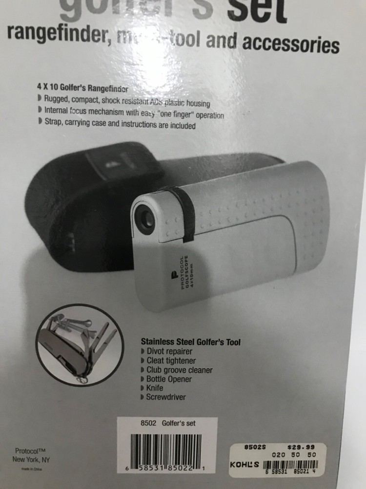Protocol Golfers Multi Tool Set Rangefinder And Accessories Golfing golf tech