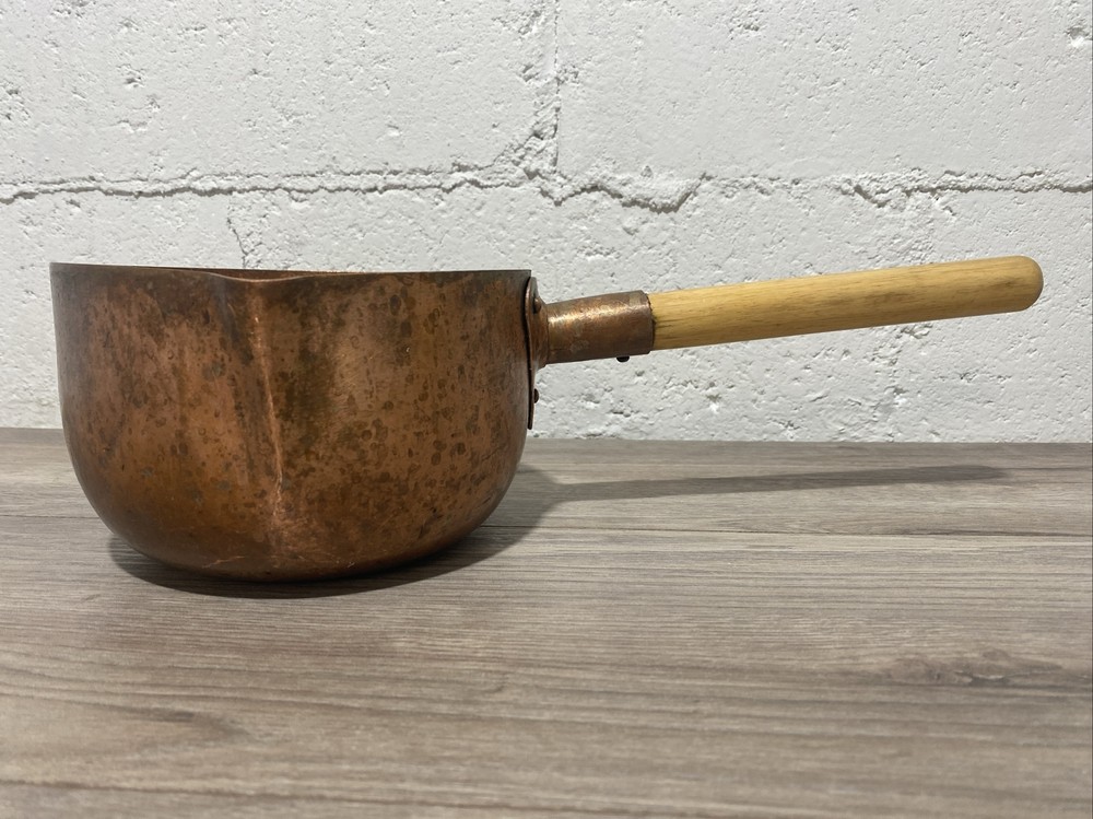 Antique French Winemaker Tool Scoop Copper