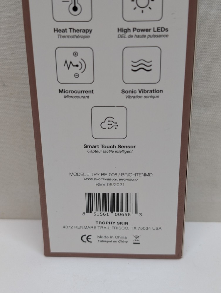 Trophy Skin Brighten MD Multi-Function Eye Face & Neck Tool - New