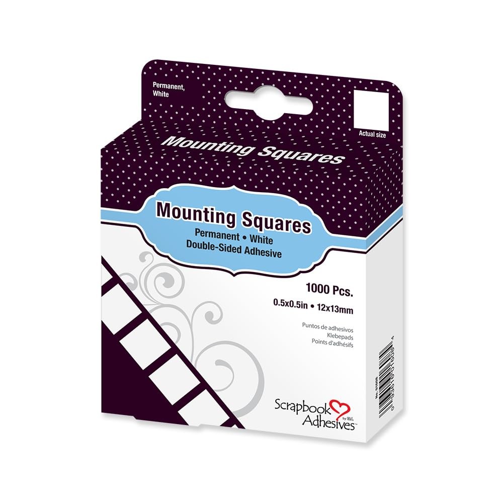 by 3L Mounting Squares Permanent, White