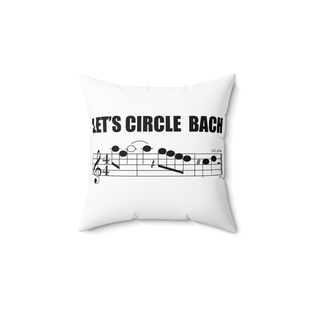 Lets Circle Bach Spun Polyester Square Pillow