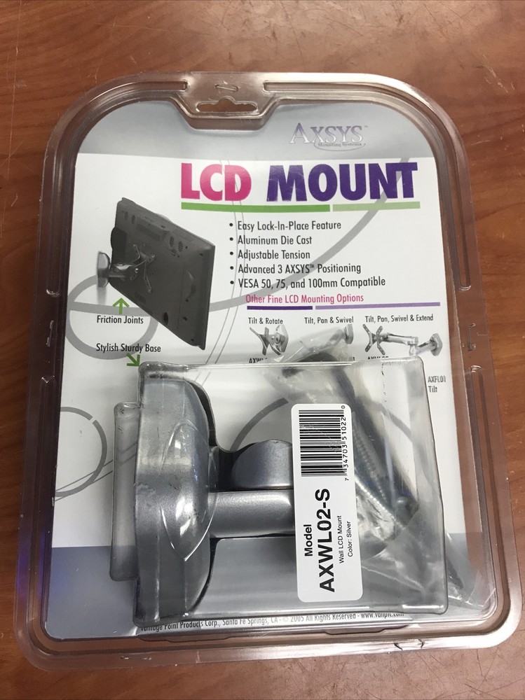 Vantage Point LCD Tilt and Pan Mount - AXWL02-S (Silver)