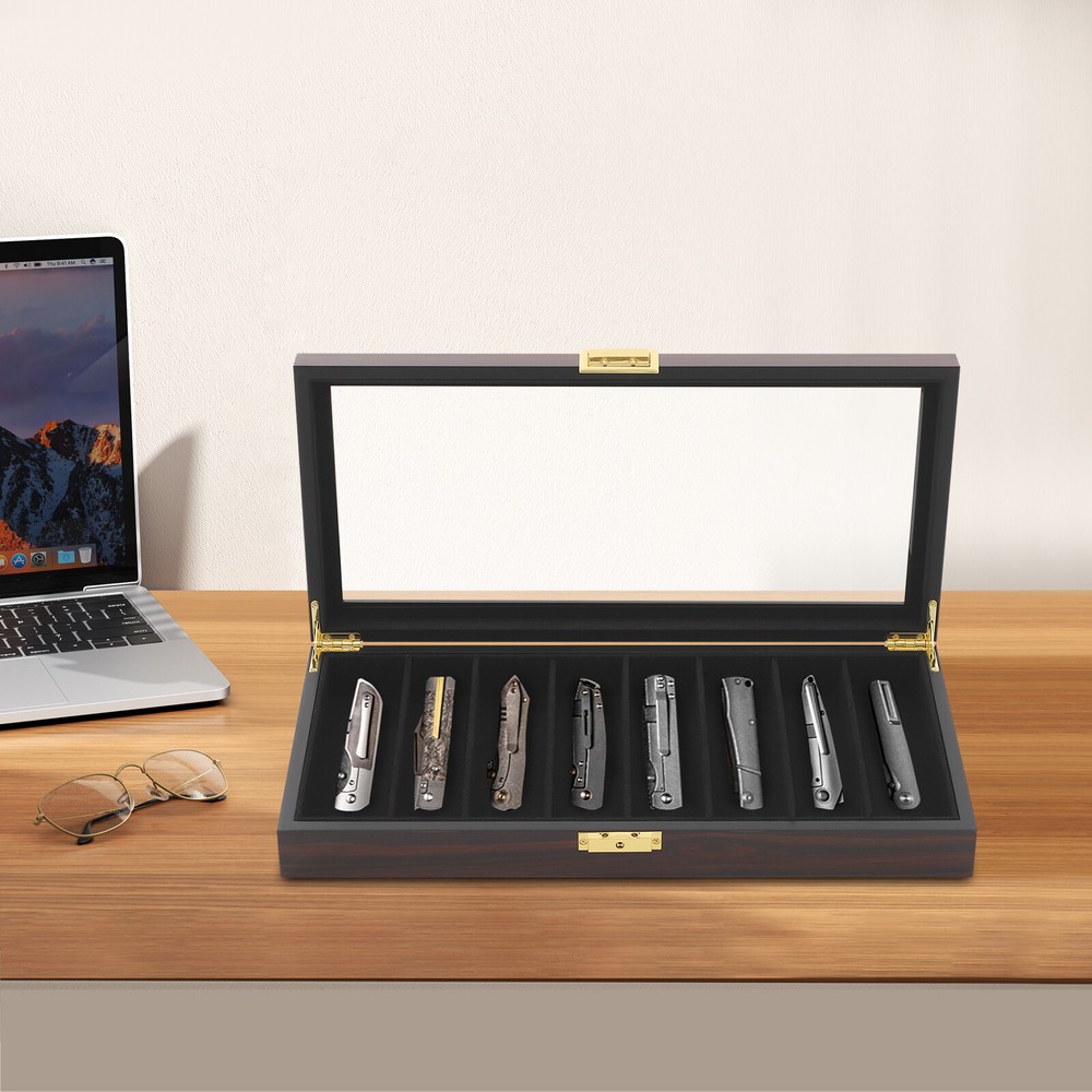 Knife Display Case, Knife Storage Box, Knife Display Case Organizer Rectangular