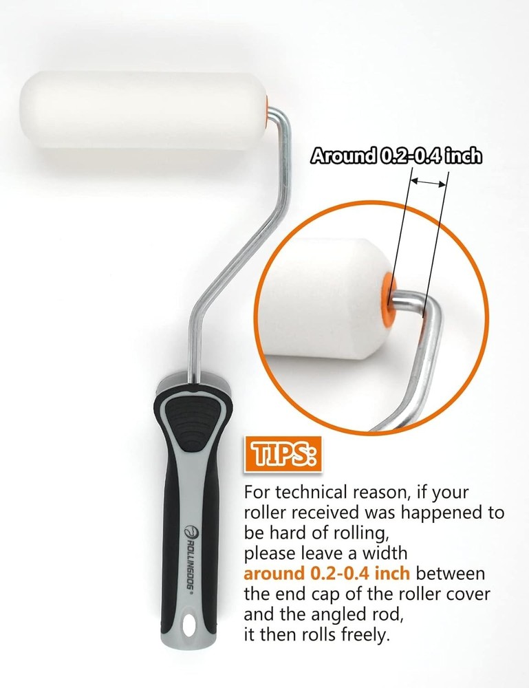 Lightweight 4-Inch Paint Roller Frame with Ergonomic Handle for Comfortable Use