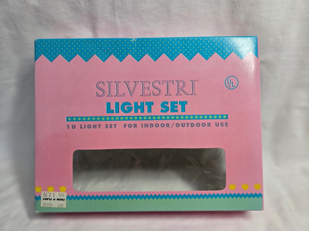 Silvestri Easter egg Light set-10 sparkle egg lights-good condition, tested
