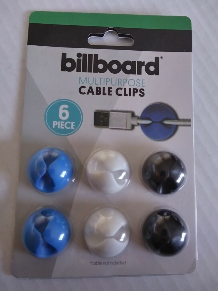 Billboard Multipurpose Cable Clips - Pack of Six (BRAND NEW)