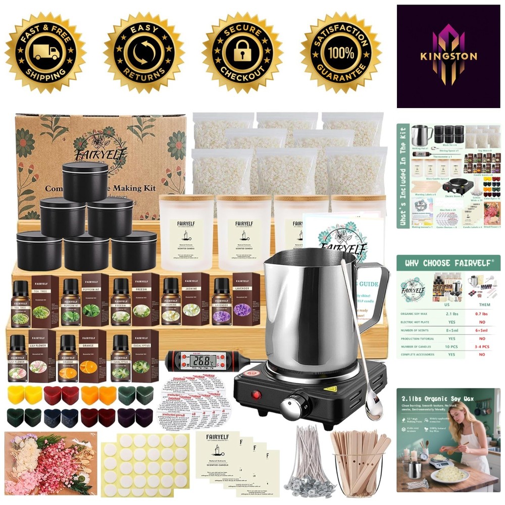 Creative Candle Making Kit - 96 Pieces with Wax Melter & Craft Essentials