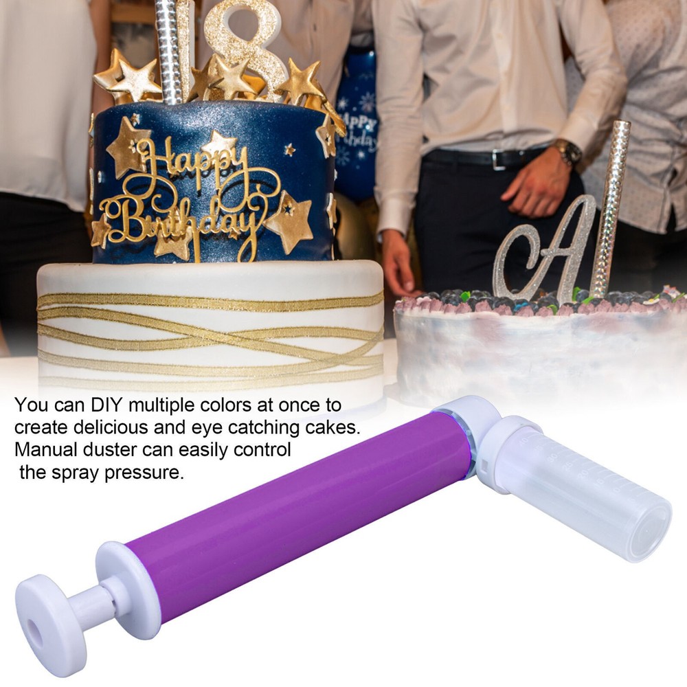 Manual Cake Duster Multifunction Plastic Cake Coloring Sprayer for Baking