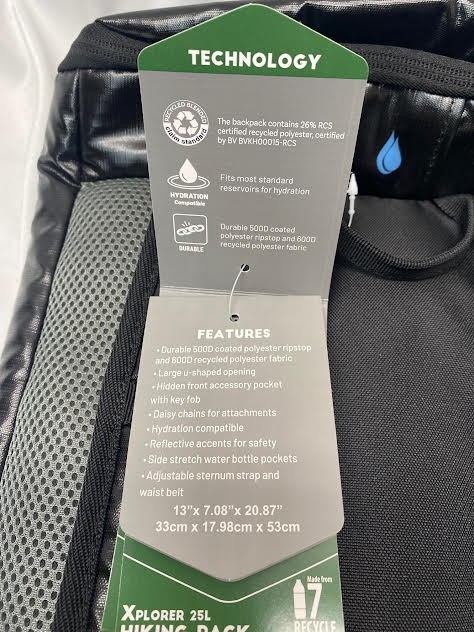 Timber Ridge Xplorer 25L Hiking Pack Black