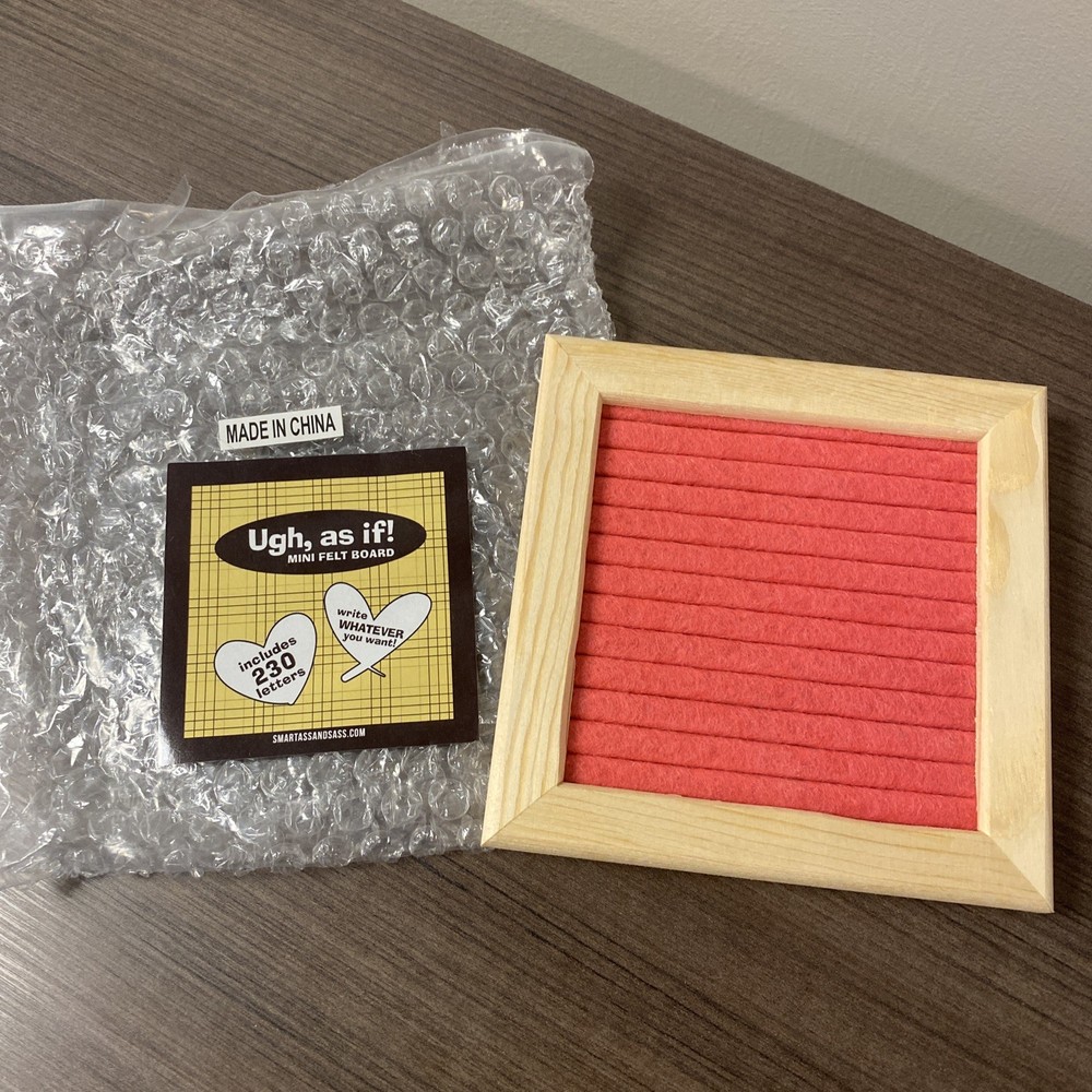 NIP Smartass & Sass "Ugh, As If!" Mini Felt Board Includes 230 Letters