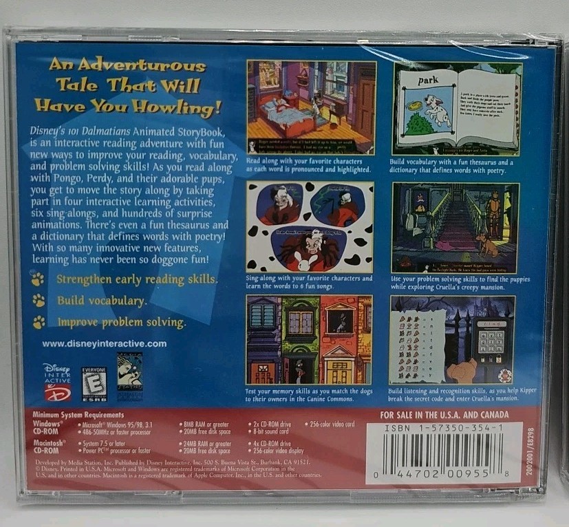 Disney 101 Dalmations Software CD ROM Bundle