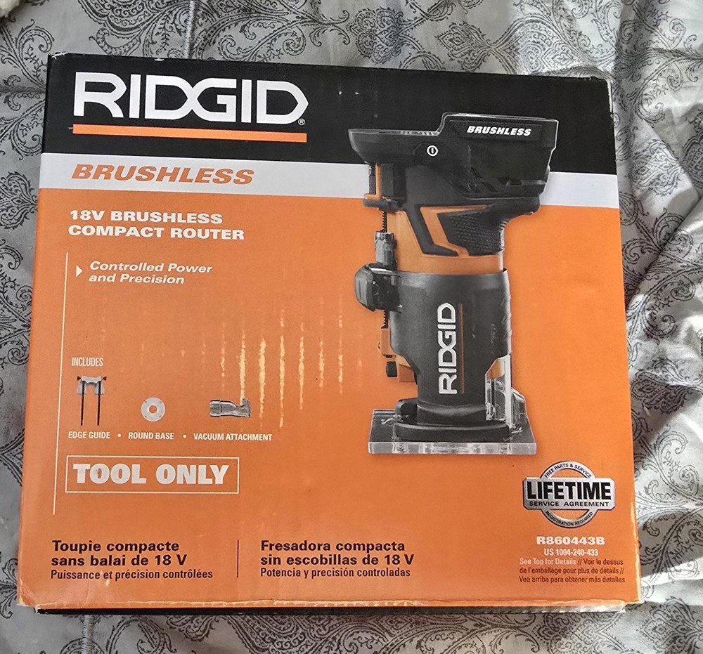 RIDGID 18V Brushless Compact Router R860443B (Tool Only)