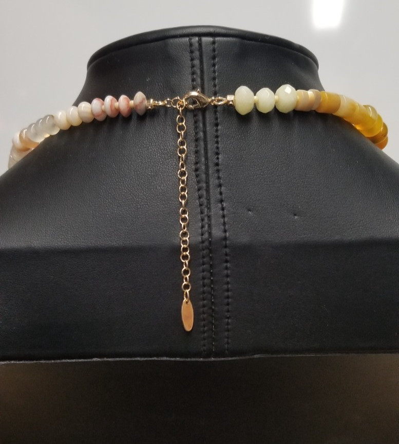 Serefina Rainbow Stone Necklace 16.5"+2.5"