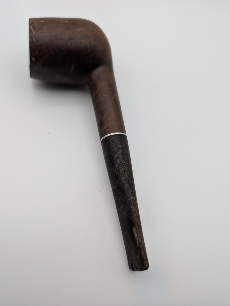 Vintage Golden Leaf Briar Pipe - Billiard Style