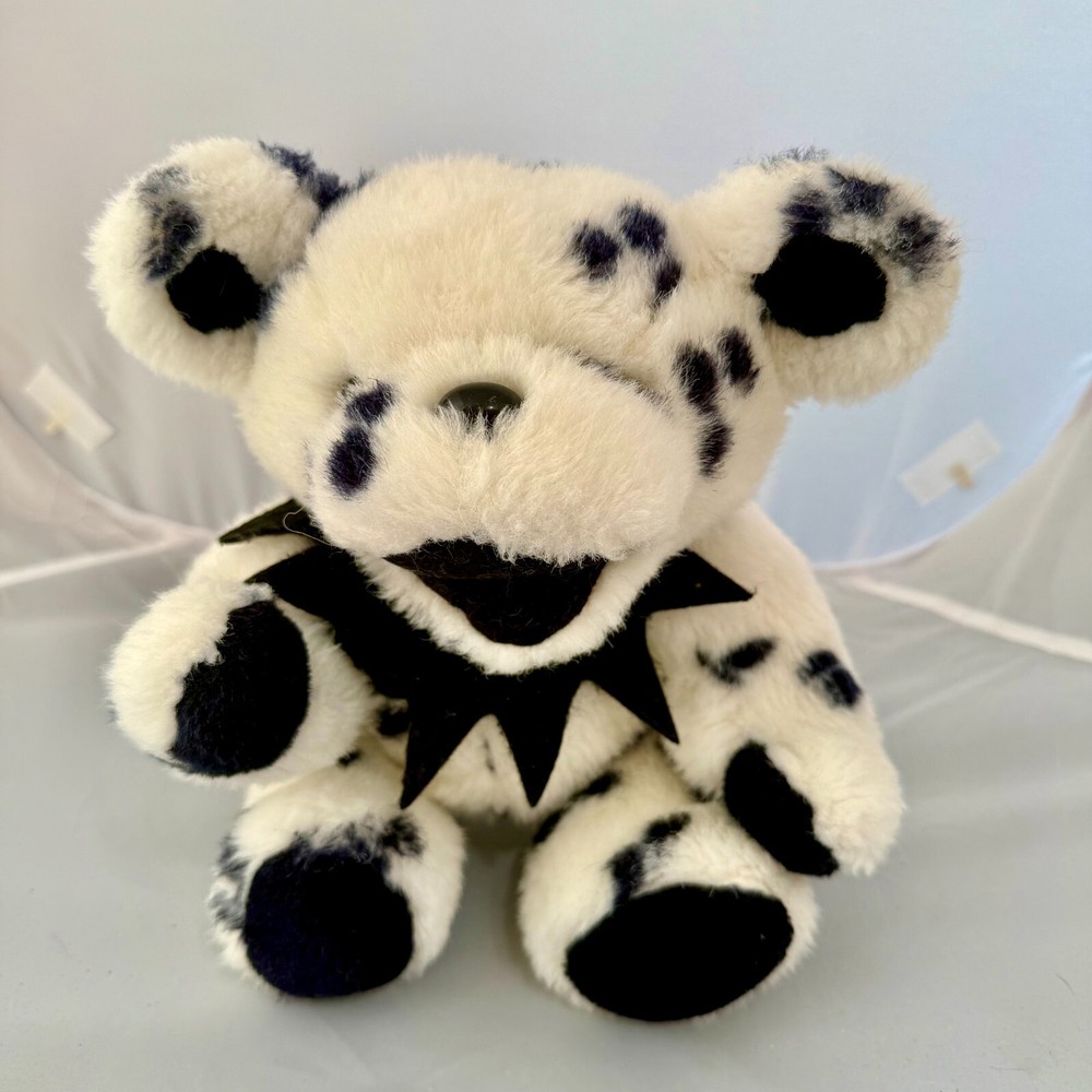 Black & White Spotted Grateful Dead 12" jointed Dancing Bear Vintage 90's
