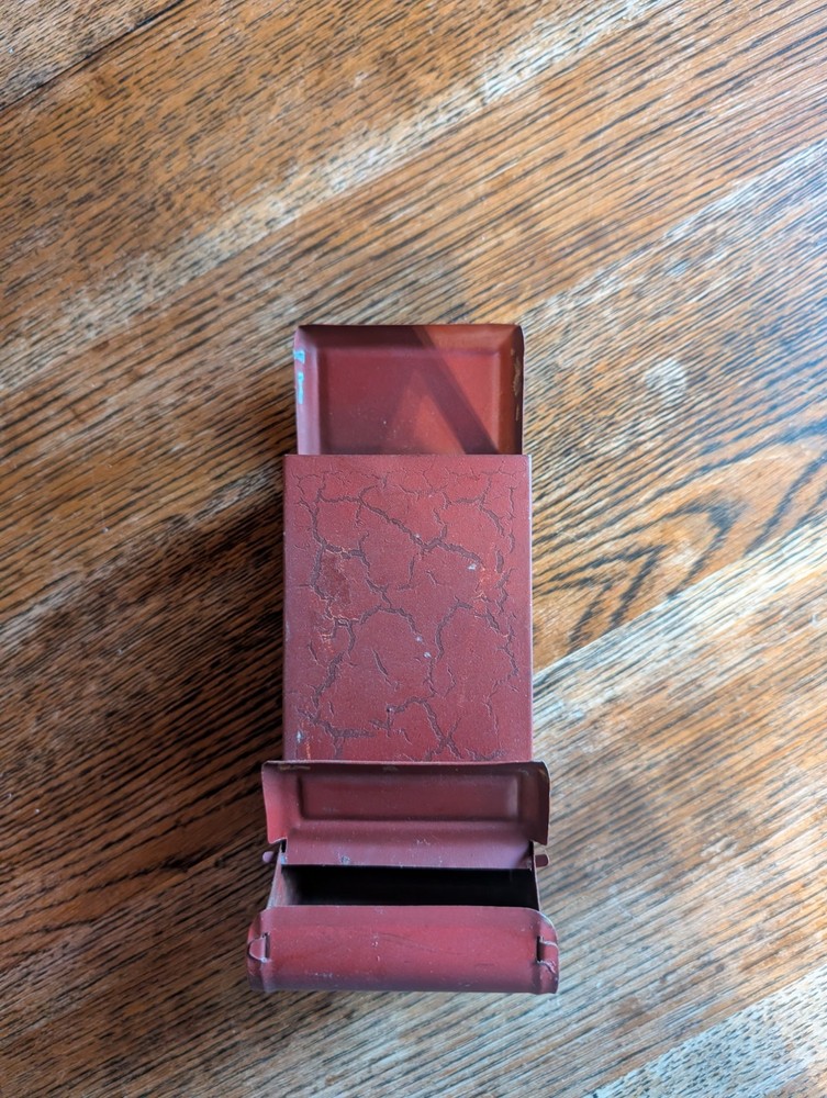 Vintage Red Matchbox Holder