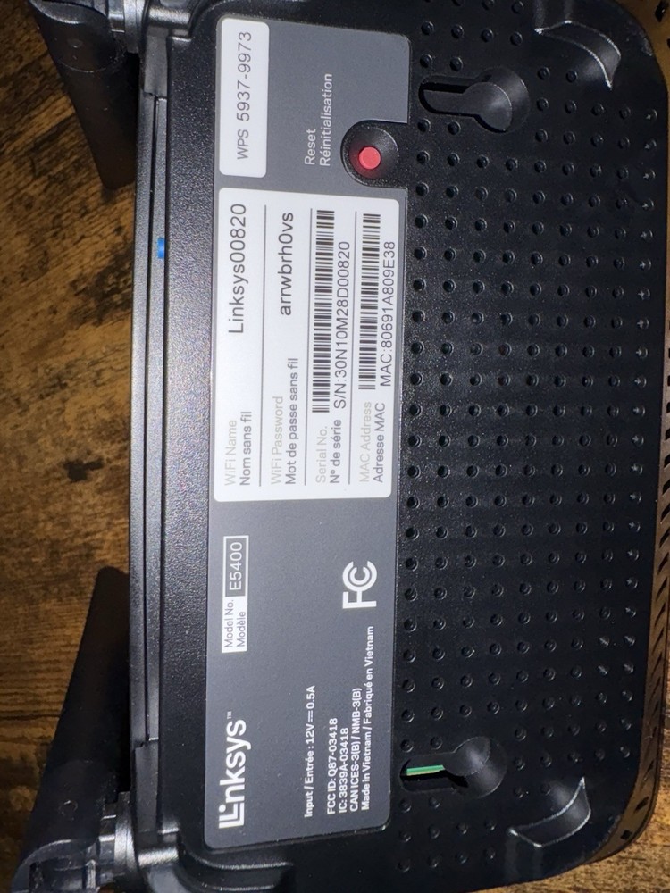 Linksys AC1200 1.2 Gbps Speed WiFi Router - E5400