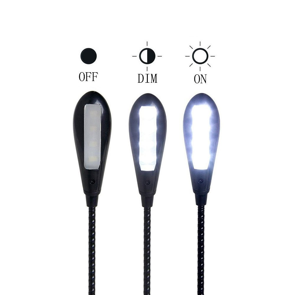 HANERDUN® Bright LED USB Lamp Light Reading for Laptop Flexible Black