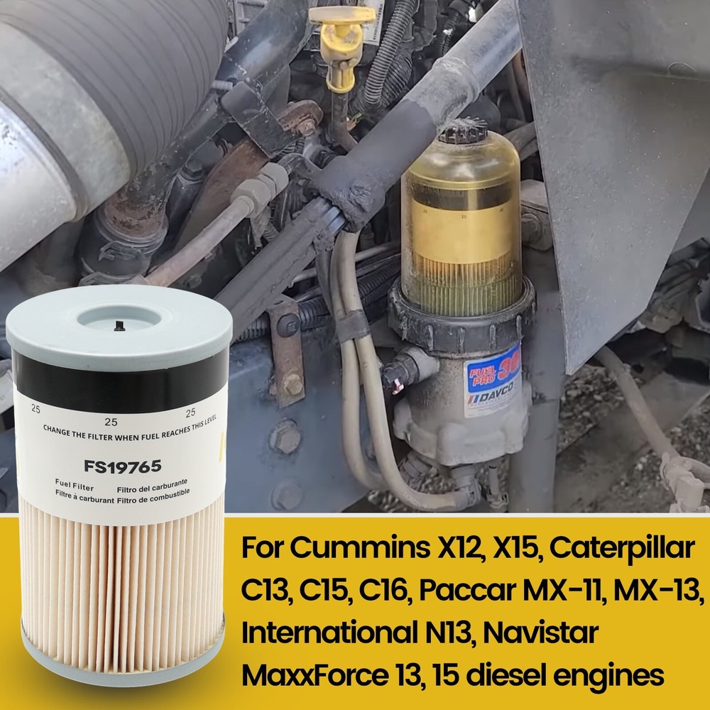 [12X] FS19765 Replace Fleetguard Fuel Water Separator Filter Cummins ISX Paccar
