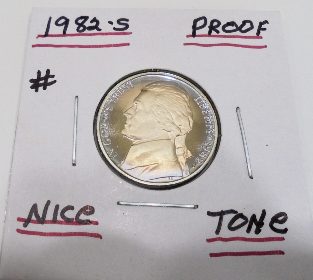 Nice 1982 s Proof Uncirculated Jefferson Nickel  Has a NICE Tone