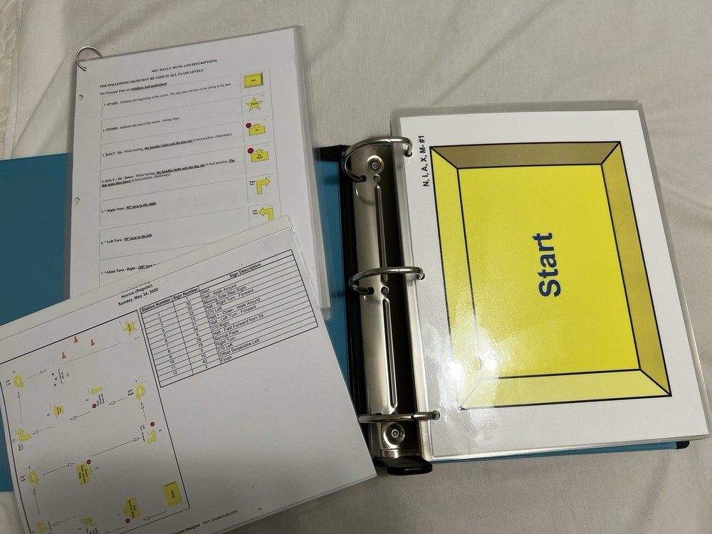 AKC Rally Signs Full Set Laminated - plus directions