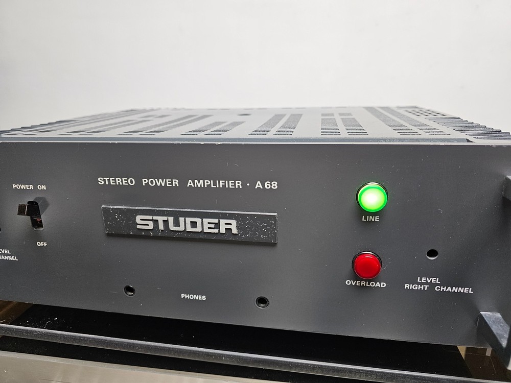 Power Studer A-68 Stereo Amplifier Serviced Operational