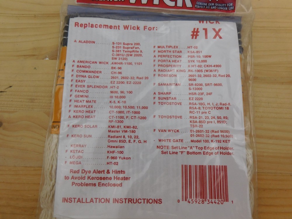 CUI #1X Replacement Kerosene Heater Wick