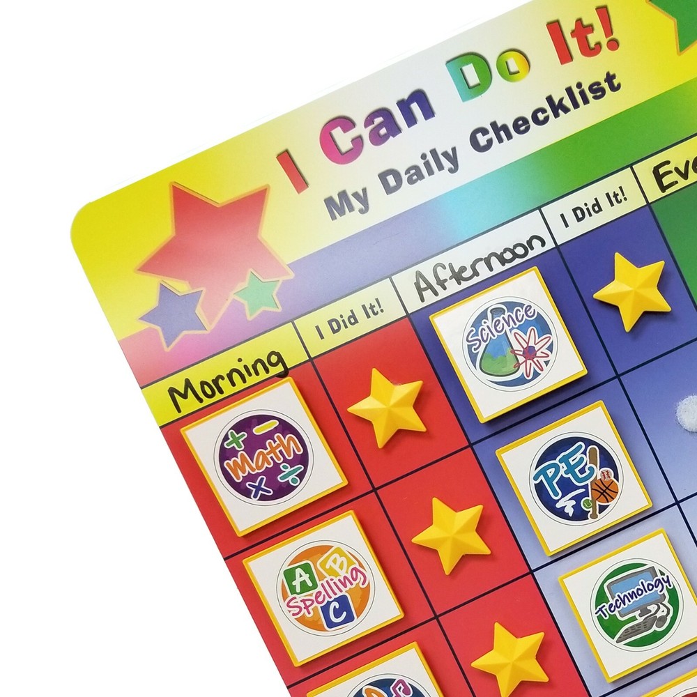 "I Can Do It!" Daily Checklist, reward incentive behavior chart WITH SUBJECTS!