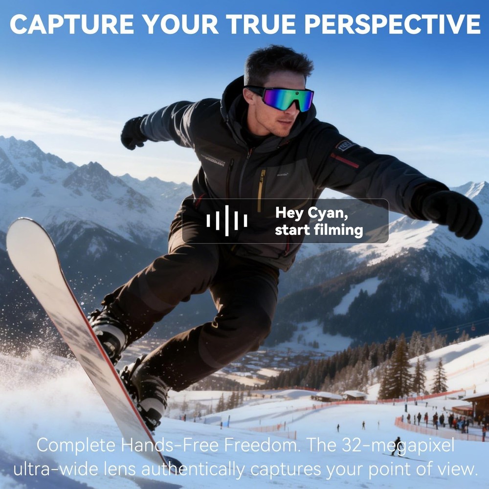 2026 Baseball Glasses with Camera,Running Glasses with Voice Control & Object...