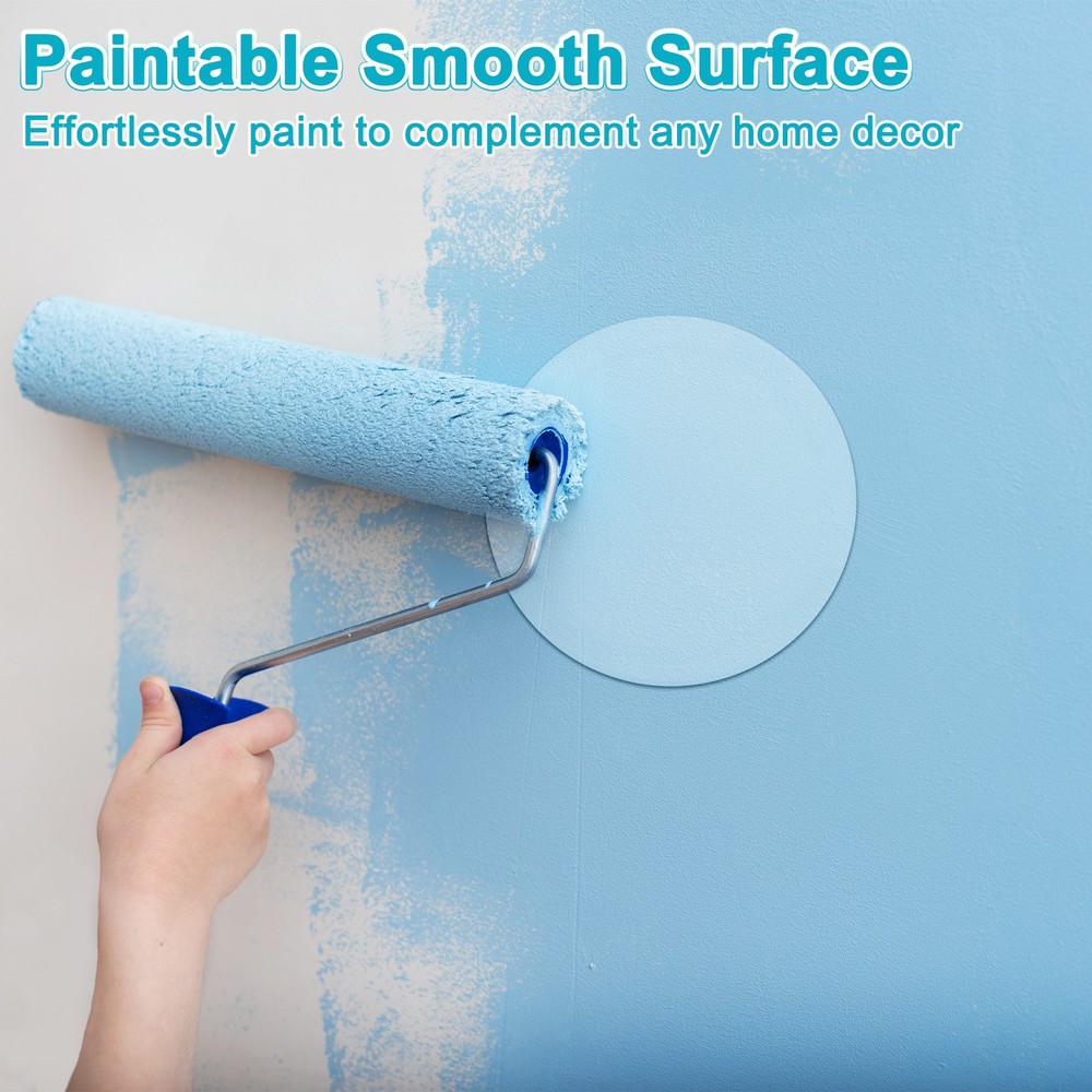 2-Pack Access Panel for Drywall, 8x8 Inch Round Plastic Removable [White]