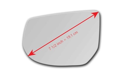 New Replacement Flat Mirror Glass with Full Size Adhesive for 2013-2019