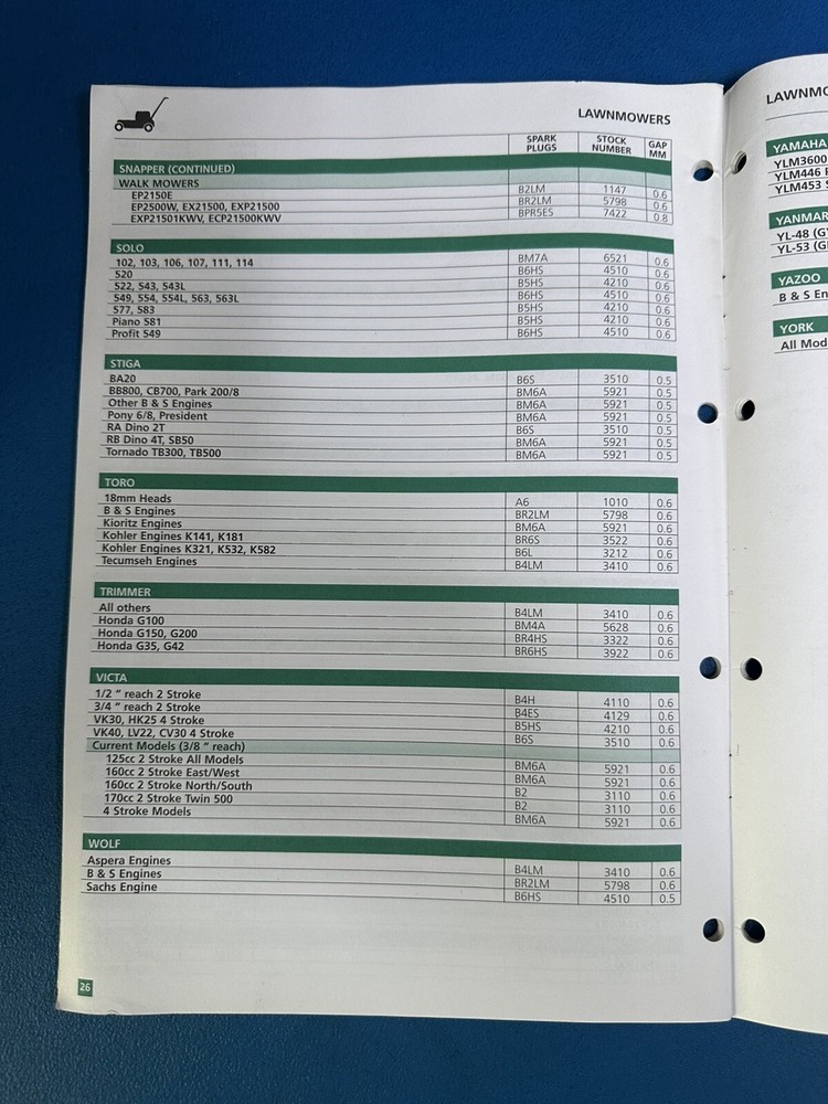 NKG SPARK PLUG CATALOGUE 1999 2000 SAME DAY DISPATCH