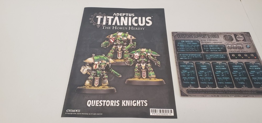 Adeptus Titanicus Questoris Support Banner Command Terminals & Knights Booklet