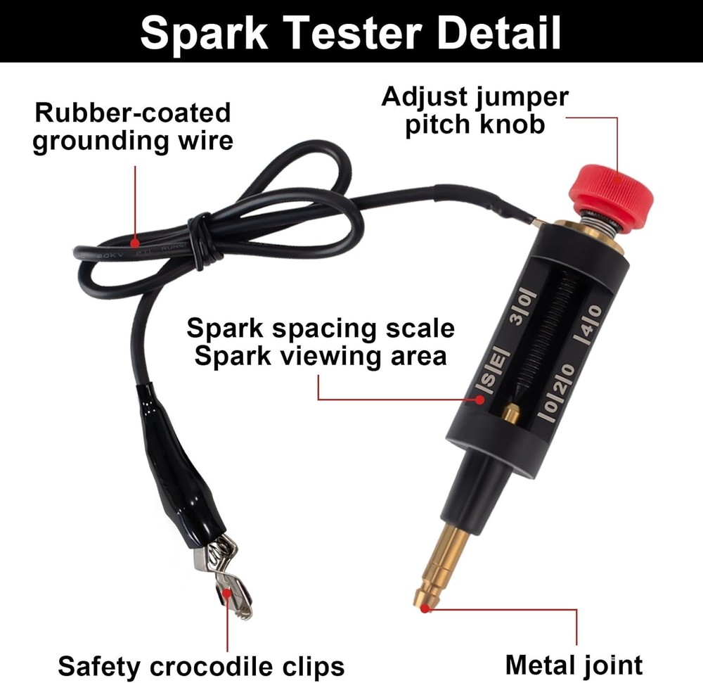 In Line Spark Plug Tester Ignition System Coil Engine Auto Diagnostic Test Tool
