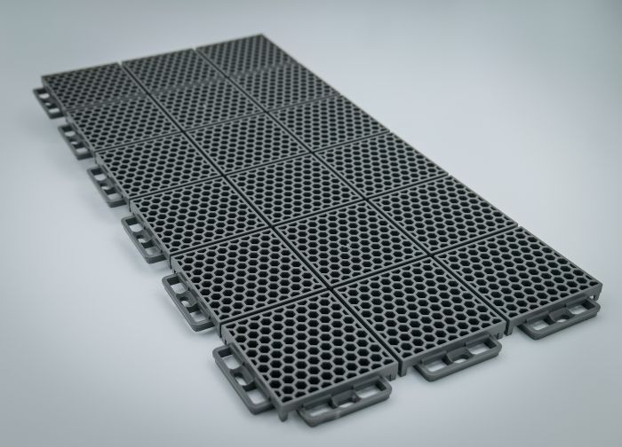 Caliber Protech Smooth Grey Flooring 24 Pieces 13612-3