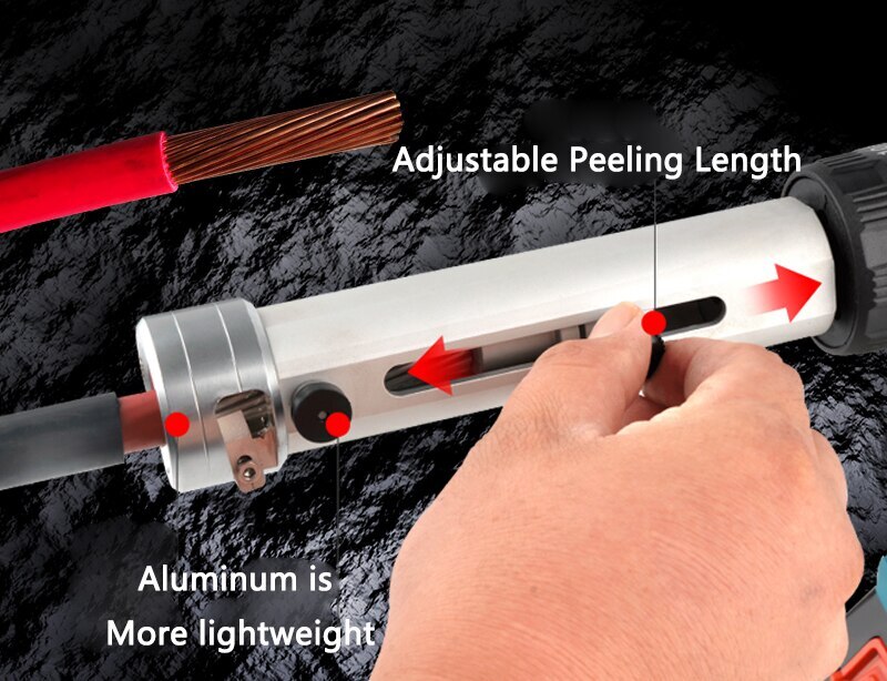 Electric Wire Stripper Rechargeable Battery Efficient Wire Peeling Machine