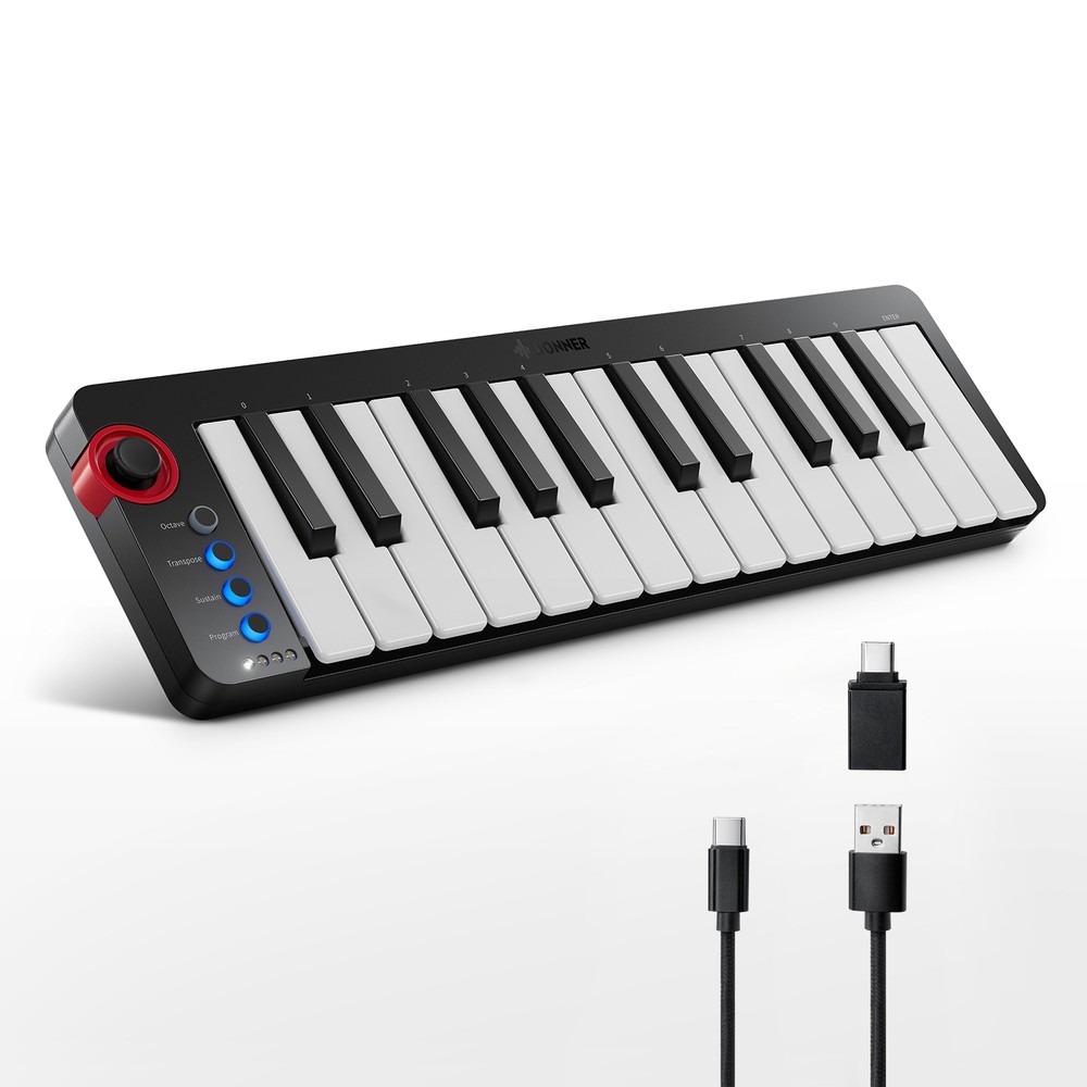 🎹Donner N-25 MIDI Keyboard Controller 25 Key With Screen Joystick Online Course