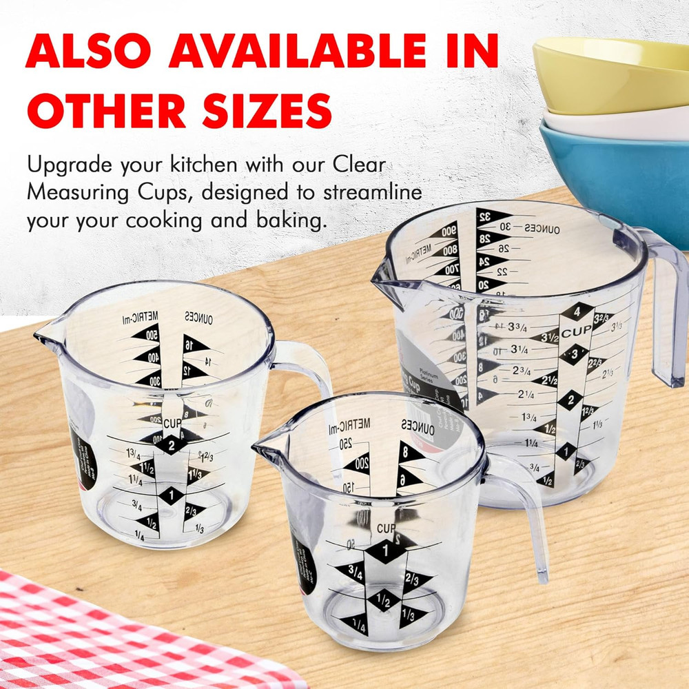 Select Plastic Measuring Cup, 1 Cup Capacity, Clear