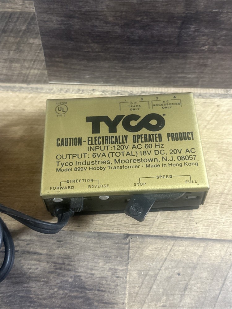 Tyco HO Electric Power Pack Train Transformer Model 899B Tested 💯