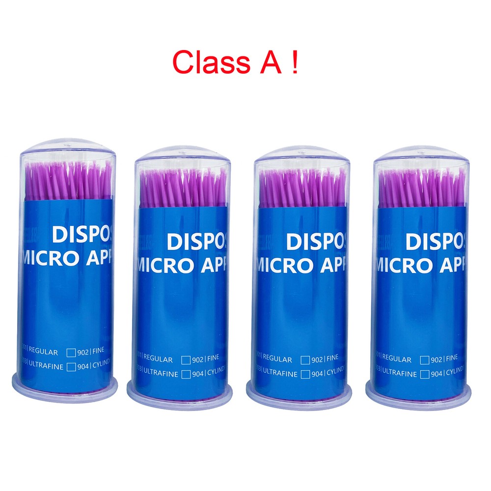 400Pcs New Disposable Materials Dental Micro Brush Applicator 4 Optional Sizes