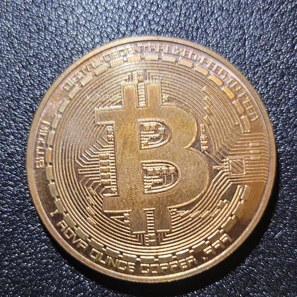 Copper Round 1 oz Bitcoin Coin