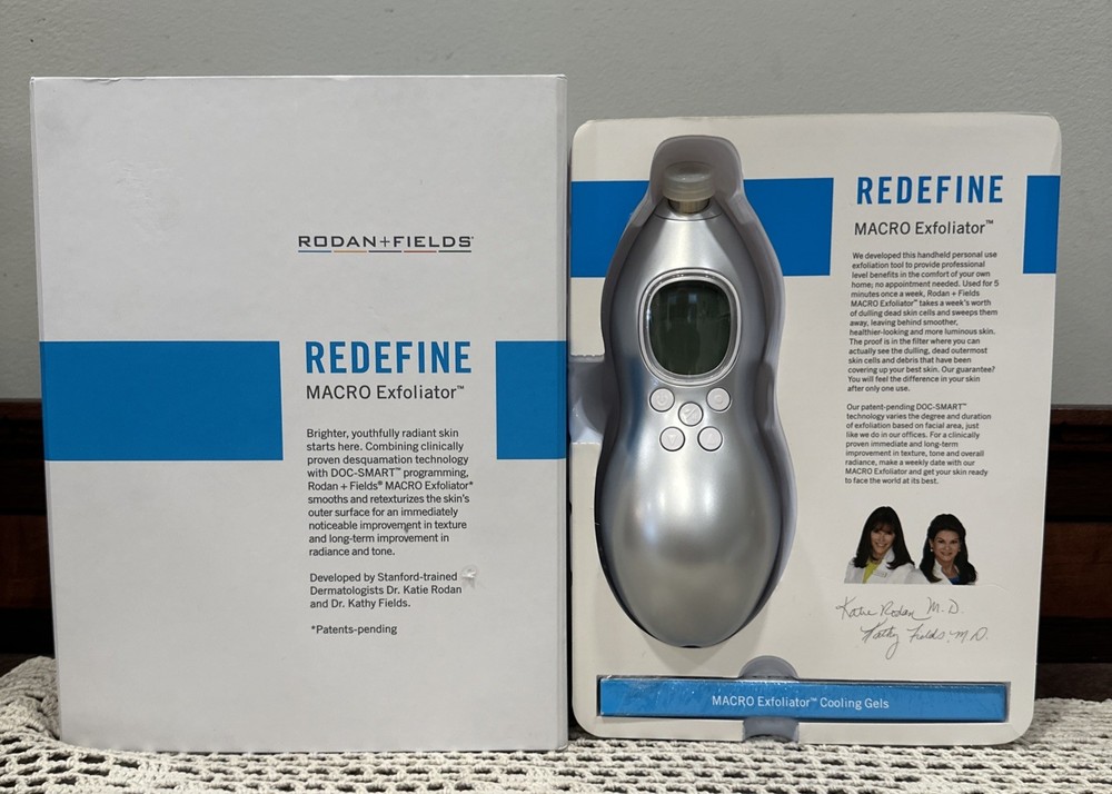 Rodan + Fields Redefine Macro Exfoliator Device With User Guide & Accessories