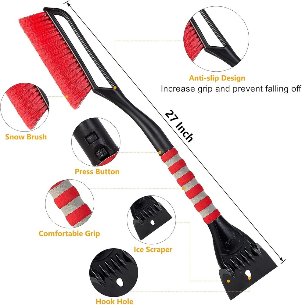 27" Snow Brush & Ice Scraper Combo 2-Pack