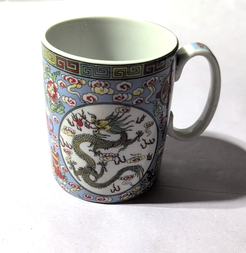 VINTAGE PORCELAIN TEA CUP MUG CHINA DRAGON DESIGN