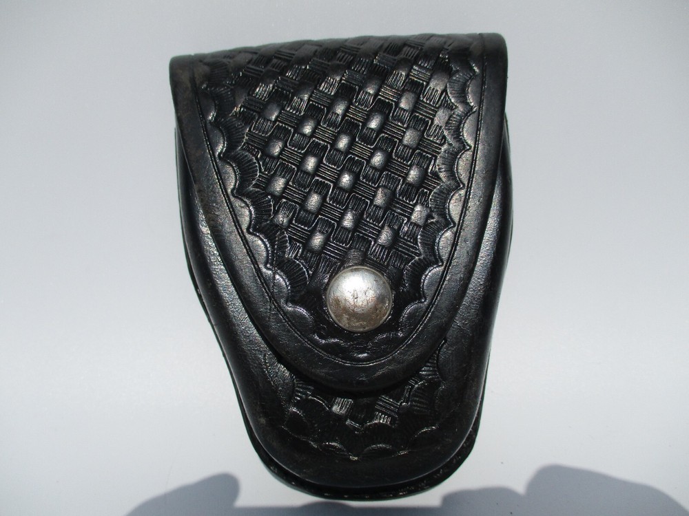 JS HANDCUFF CASE HOLDER LEATHER LAW ENFORCEMENT