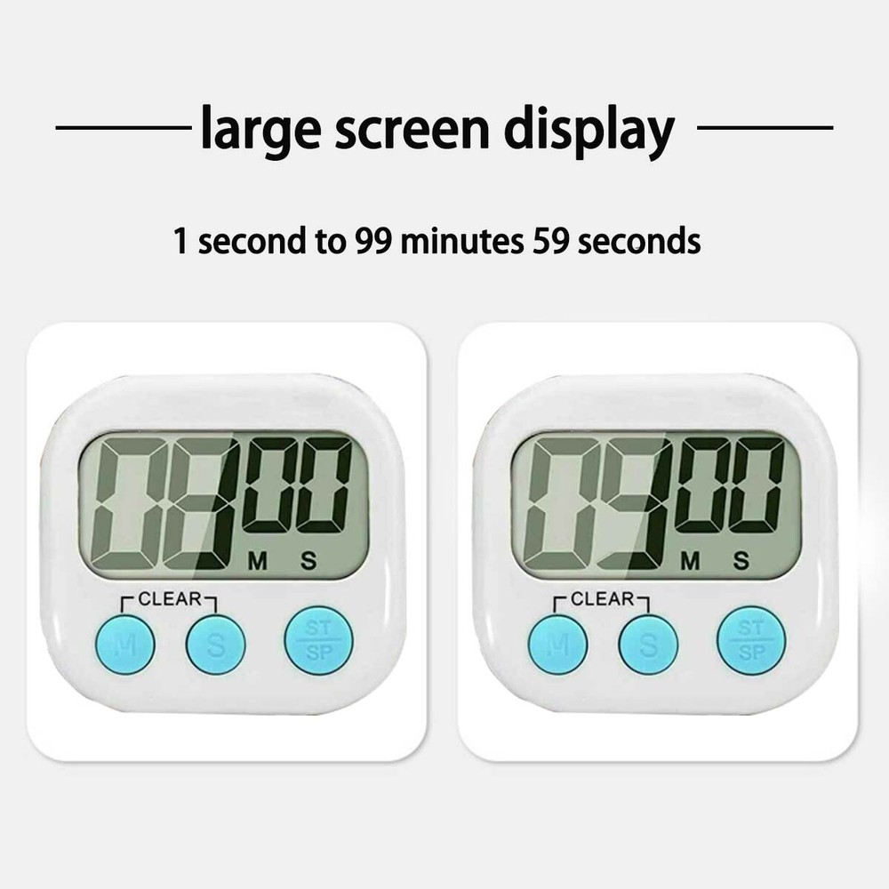 Countdown for boiling soup 2 pack small digital kitchen timer magnetic back