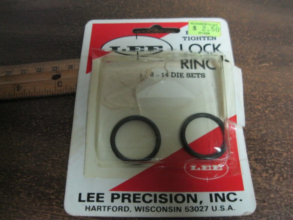 LEE Die Lock rubber Rings 2 Pack NOS