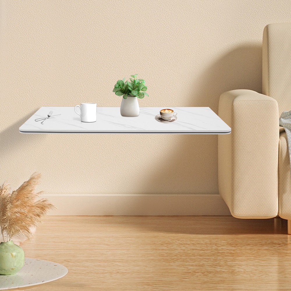 Modern Folding Wall Desk Wall-mounted Folding Table Foldable Table Indoor White